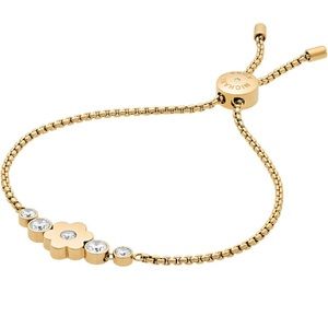🆕Michael Kors FloralCharm Crystal Accent Bracelet